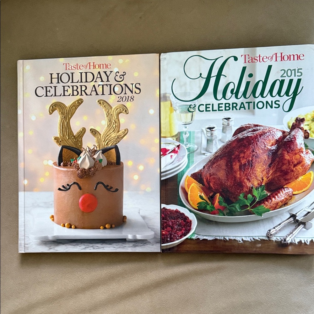 Taste of Home Holiday & Celebrations Bundle 2015 2018 – 2 Cookbooks